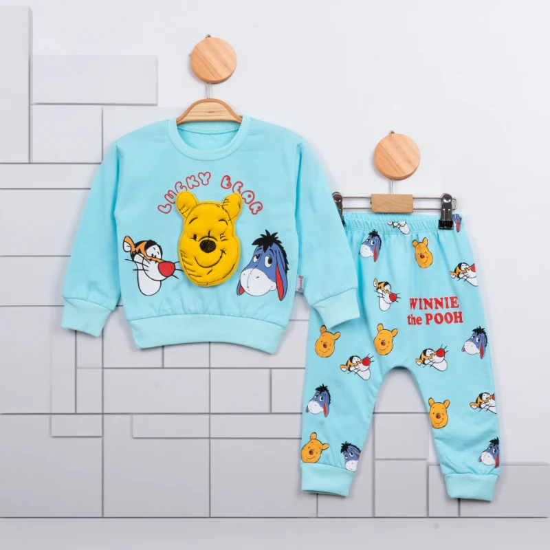 Cuscino Lucky Bear Pooh Nakışlı 2’li Bebek Takım