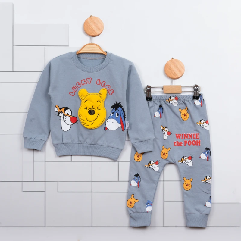 Cuscino Lucky Bear Pooh Nakışlı 2’li Bebek Takım