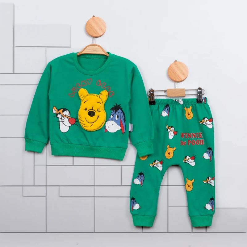 Cuscino Lucky Bear Pooh Nakışlı 2’li Bebek Takım