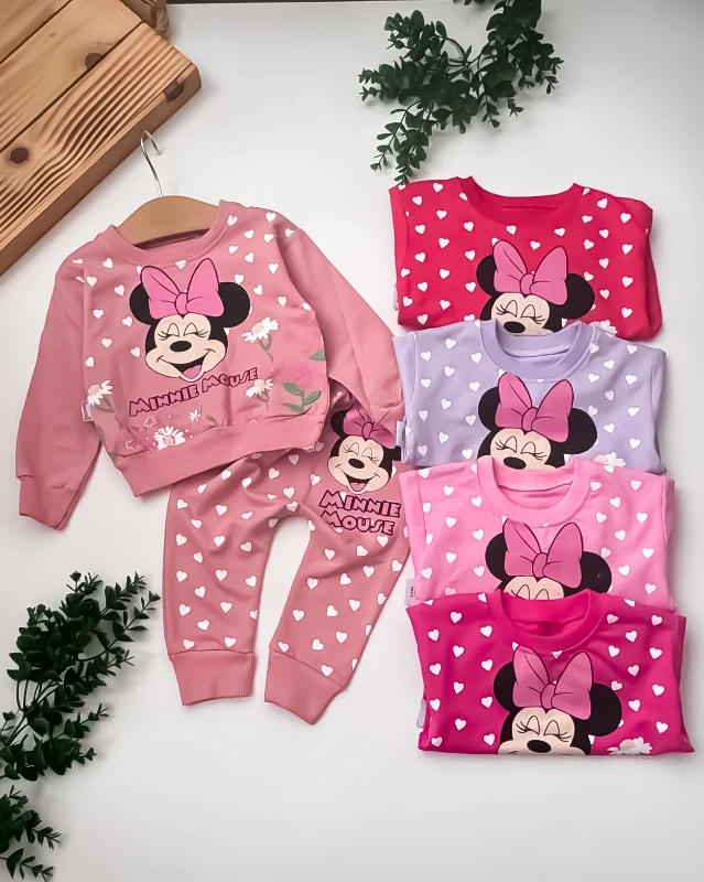 Cuscino Çiçekli Minie Mouse 2’li Bebek Takım