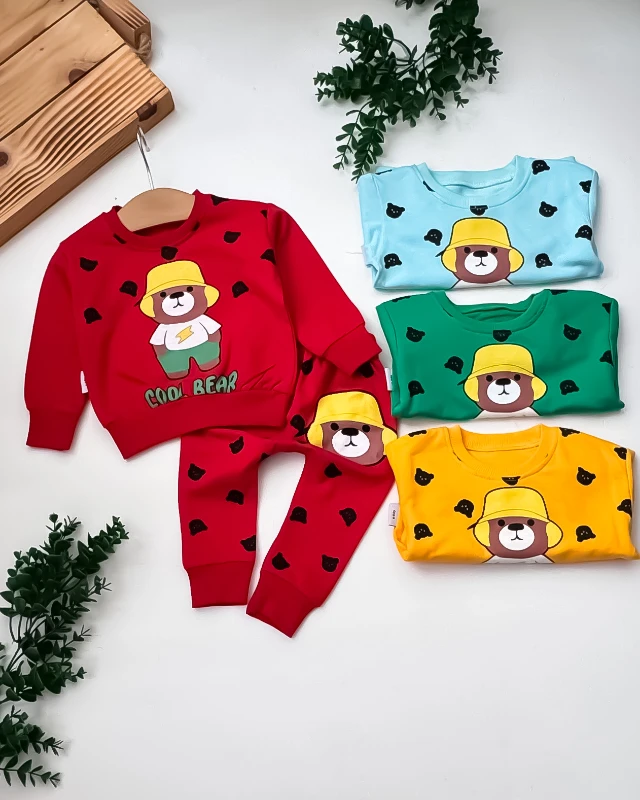 Cuscino Cool Bear Ayıcık Baskılı 2’li Bebek Takım