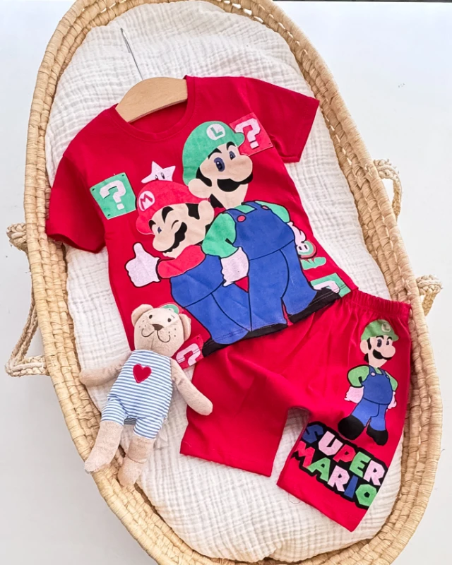 Cuscino Yazlık Super Mario Baskılı 2’li Çocuk Takımı