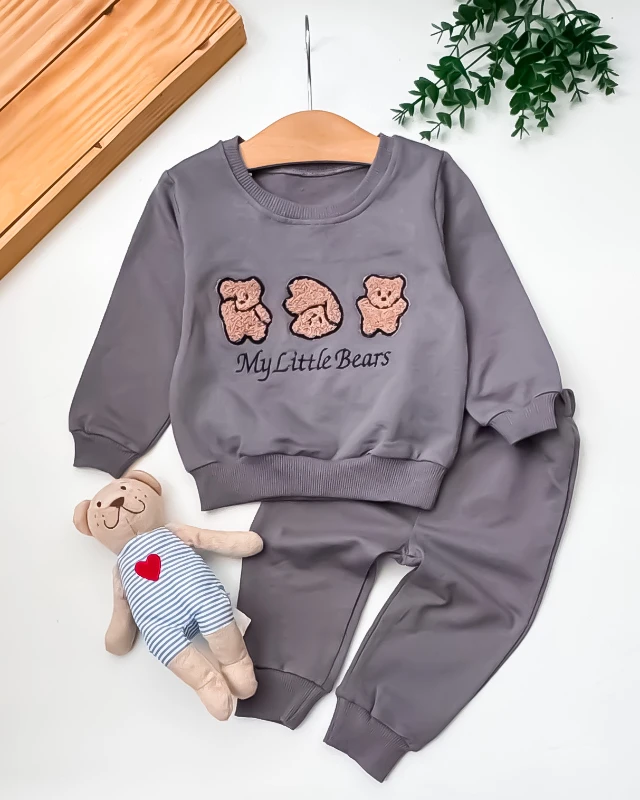 Pccl My Littke Bears Nakışlı 3’lü Bebek Takım