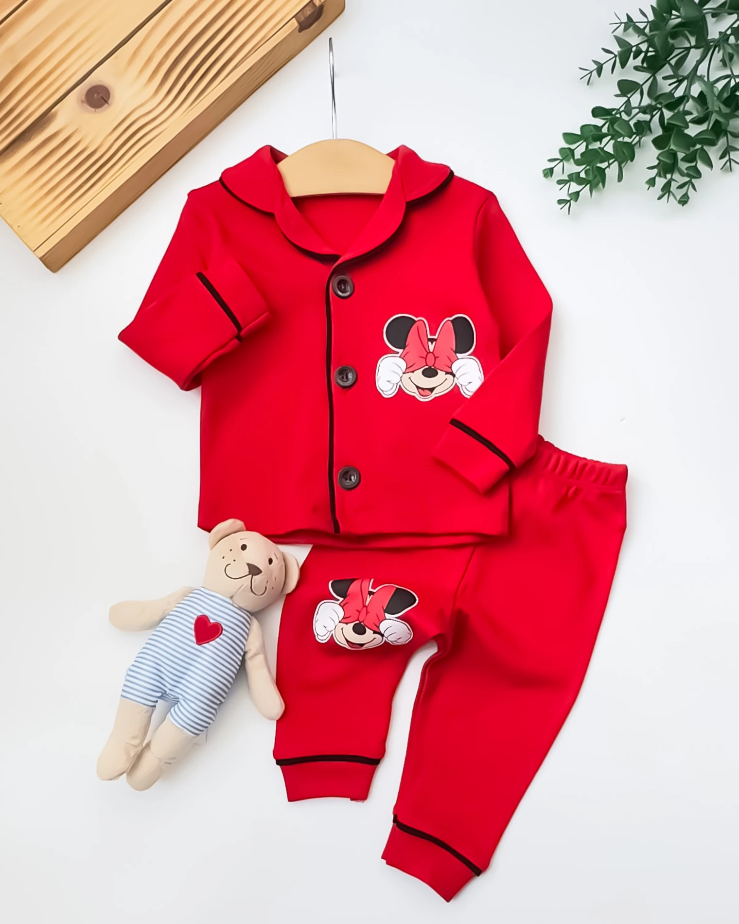 Dolaş Minie Maus Baskılı 2’li Bebek Pijama Takım