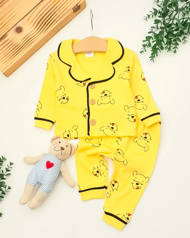 Minilove Wini The Poh Desenli 2’li Bebek Pijama Takım - Sarı