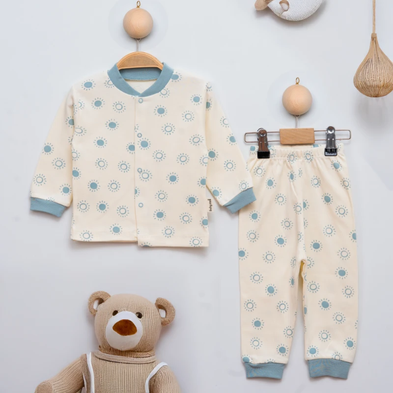 Babycan Güneş Baskılı Çıtçıtlı 2’li Bebek Pijama Takım