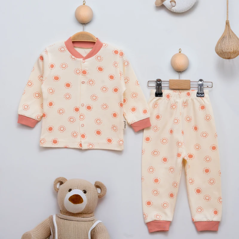 Babycan Güneş Baskılı Çıtçıtlı 2’li Bebek Pijama Takım