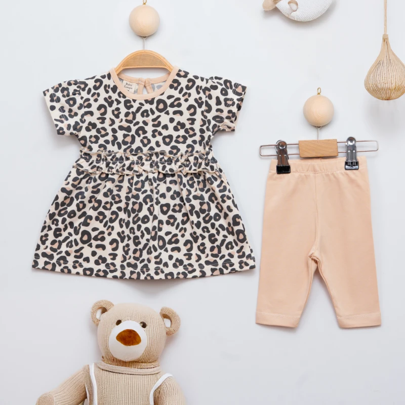 Baby Loops Yazlık Leopar Desenli 2’li Bebek Takım