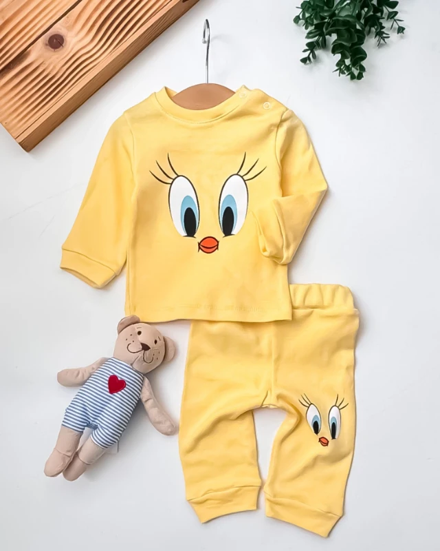 Minilove Büyük Tiviti Baskılı 2’li Bebek Pijama Takım