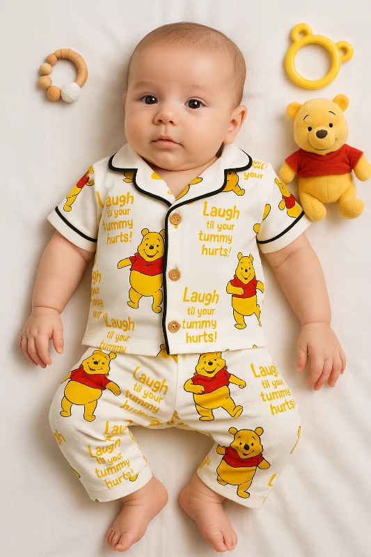 Yazlık Wini Baskılı 2’li Bebek Pijama Takım