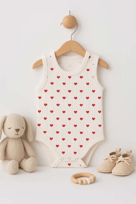 Cuscino Minik Kalpler Baskılı Çıtçıtlı Bebek Badisi