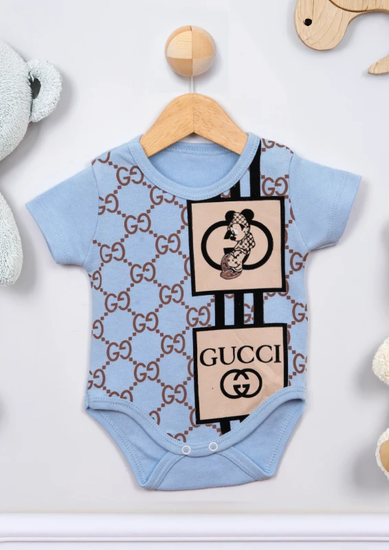 Cuscino Guci Miki Baskılı Çıtçıtlı Bebek Badi