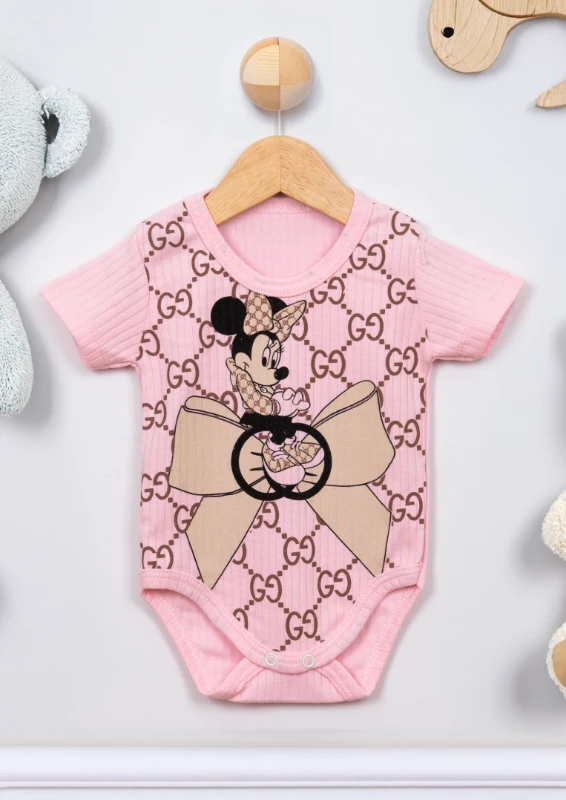Cuscino Guci Minie Baskılı Çıtçıtlı Bebek Badi